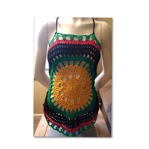 Handmade crochet circle wrap